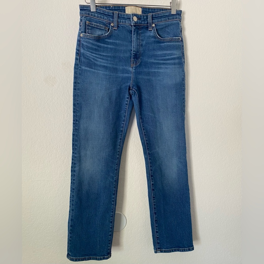 CQY Anthropologie Classic Blue Straight Leg Jeans